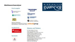 Übersicht der Förderer des Windsbacher Knabenchors